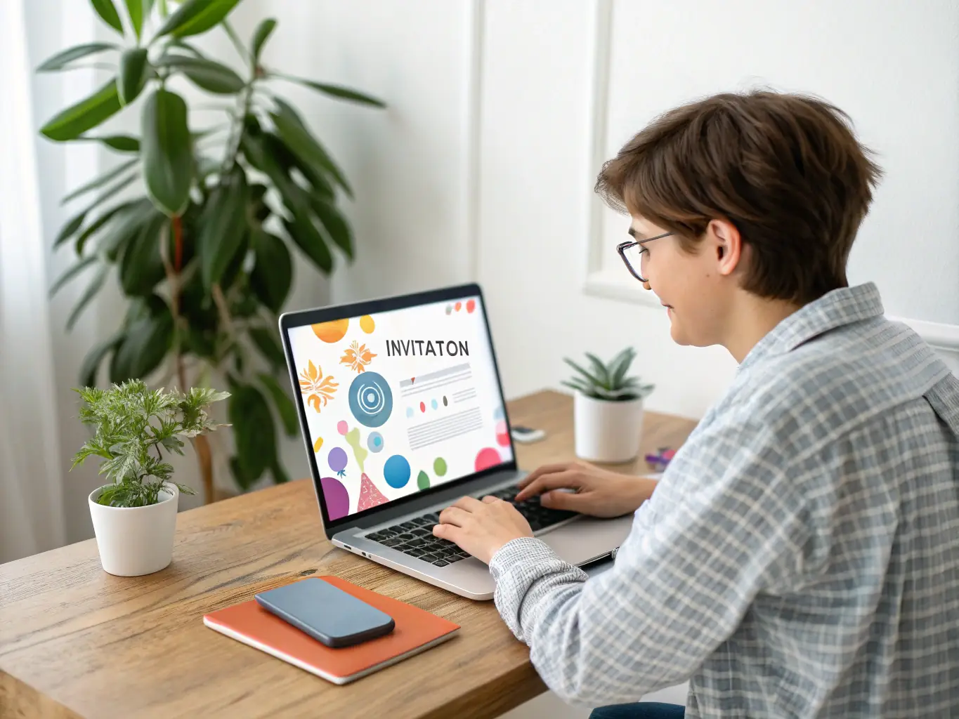 A professional using the Check the Sender Basic Plan on a laptop, focusing on email verification for a small business, with a clean and organized workspace.